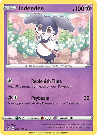 088/192 Indeedee Reverse Holo - Rebel Clash