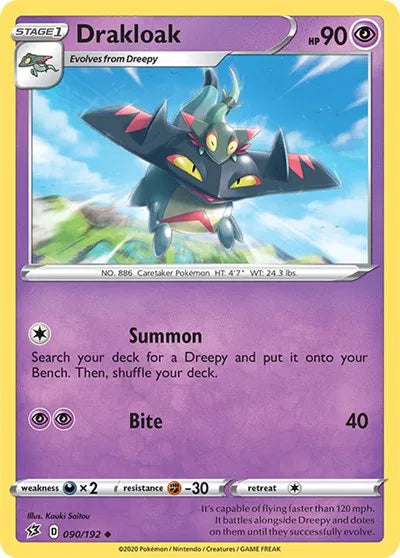090/192 Drakloak Reverse Holo - Rebel Clash