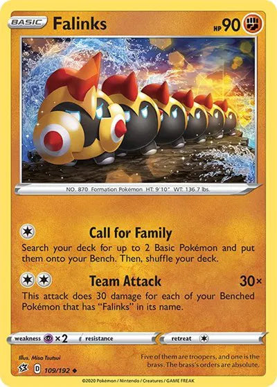 109/192 Falinks Reverse Holo - Rebel Clash