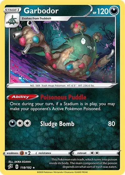 118/192 Garbodor Reverse Holo - Rebel Clash