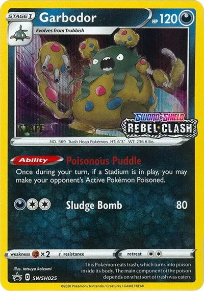 SWSH025 Garbodor (Staff) - SWSH Black Star Promo