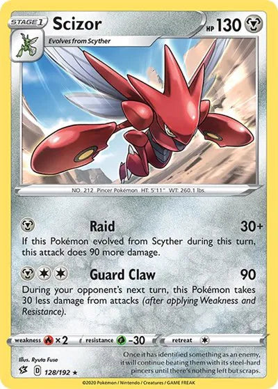 128/192 Scizor Reverse Holo - Rebel Clash