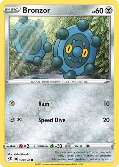 129/192 Bronzor Reverse Holo - Rebel Clash