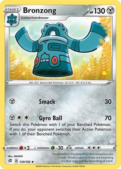 130/192 Bronzong Reverse Holo - Rebel Clash