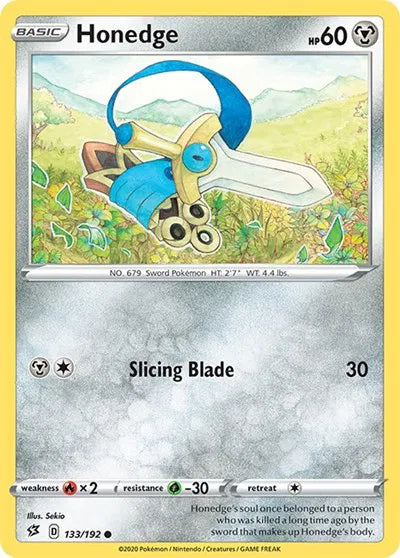 133/192 Honedge Reverse Holo - Rebel Clash