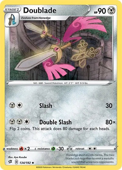 134/192 Doublade Reverse Holo - Rebel Clash