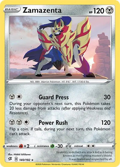 140/192 Zamazenta Reverse Holo - Rebel Clash