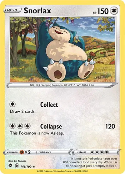 141/192 Snorlax Reverse Holo - Rebel Clash