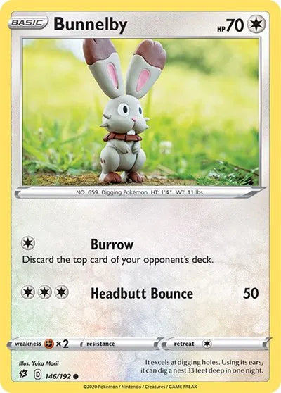 146/192 Bunnelby Reverse Holo - Rebel Clash