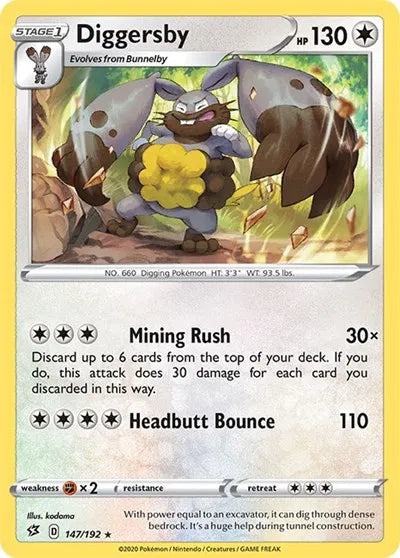 147/192 Diggersby Reverse Holo - Rebel Clash