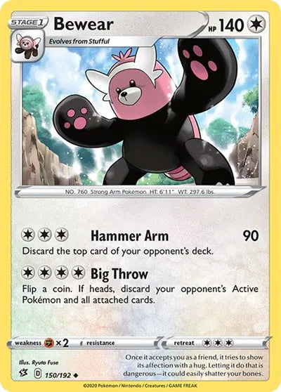 150/192 Bewear Reverse Holo - Rebel Clash