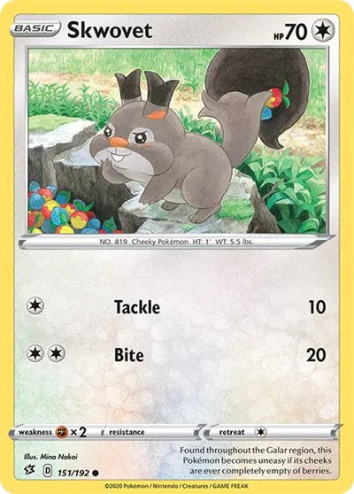 151/192 Skwovet Reverse Holo - Rebel Clash