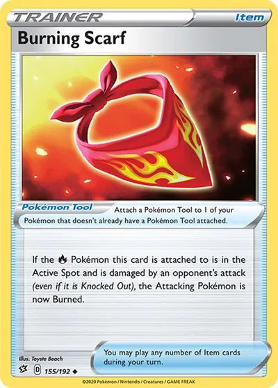 155/192 Burning Scarf Reverse Holo - Rebel Clash