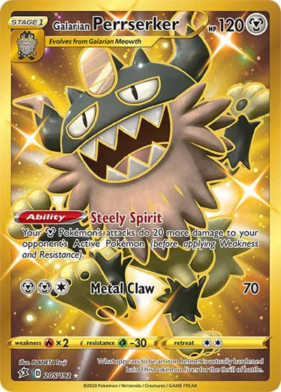 205/192 Galarian Perrserker - Rebel Clash