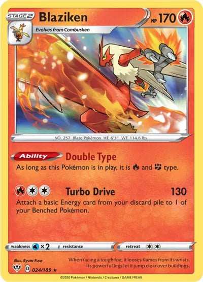 024/189 Blaziken Holofoil - Darkness Ablaze