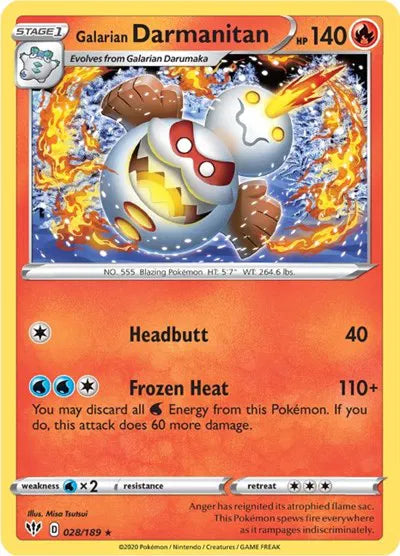 028/189 Galarian Darmanitan Reverse Holo