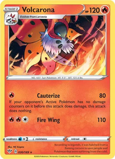 030/189 Volcarona Reverse Holo