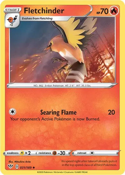 031/189 Fletchinder Reverse Holo