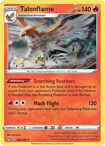032/189 Talonflame Reverse Holo