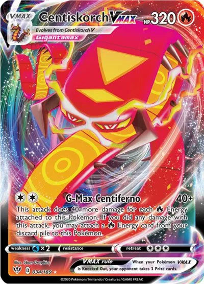 034/189 Centiskorch VMAX - Darkness Ablaze