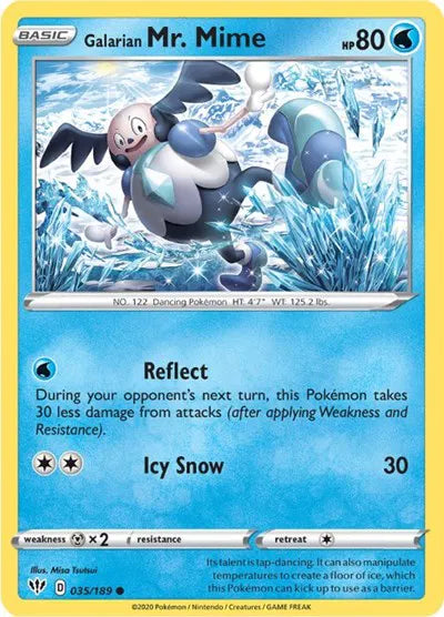 035/189 Galarian Mr. Mime Reverse Holo - Darkness Ablaze