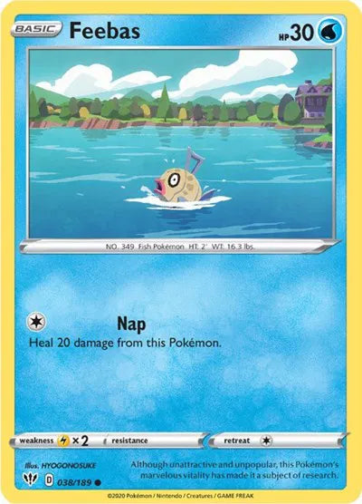 038/189 Feebas Reverse Holo - Darkness Ablaze