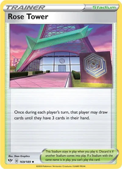 169/189 Rose Tower Reverse Holo - Darkness Ablaze