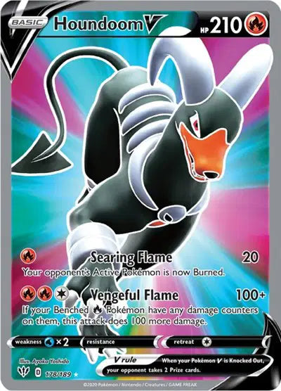 178/189 Houndoom V - Darkness Ablaze
