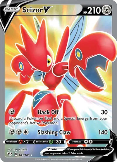 183/189 Scizor V - Darkness Ablaze