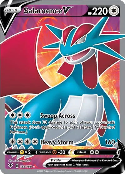 185/189 Salamence V - Darkness Ablaze