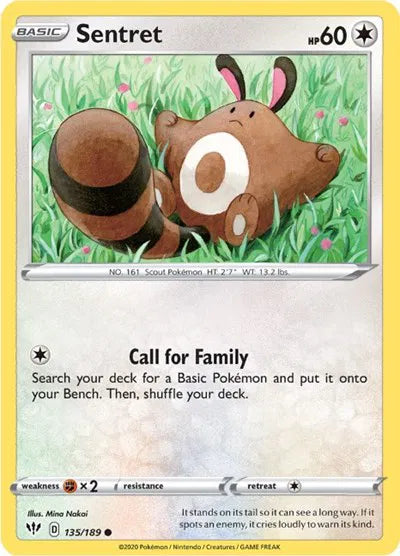 135/189 Sentret Reverse Holo - Darkness Ablaze