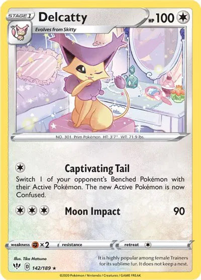 142/189 Delcatty Reverse Holo - Darkness Ablaze