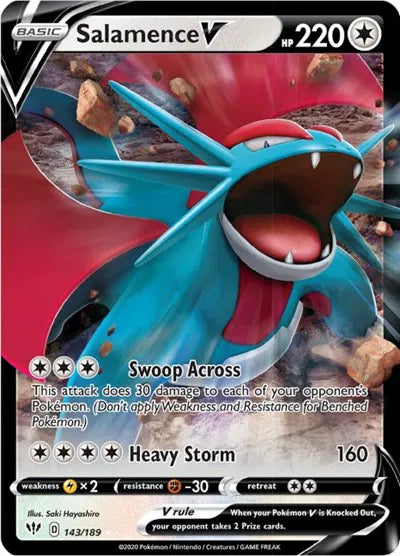 143/189 Salamence V - Darkness Ablaze - Darkness Ablaze