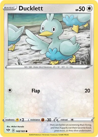 148/189 Ducklett Reverse Holo - Darkness Ablaze