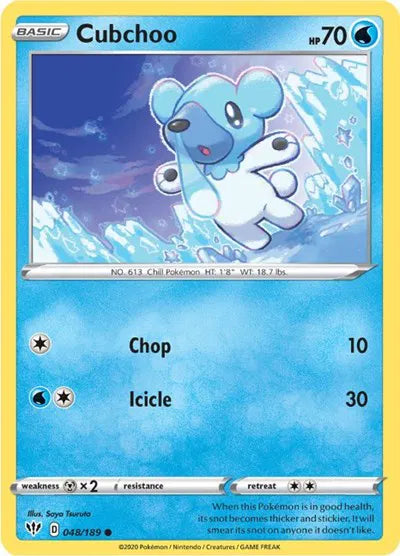 048/189 Cubchoo Reverse Holo - Darkness Ablaze
