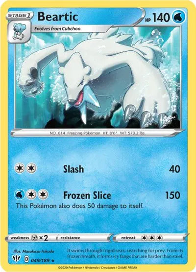 049/189 Beartic Reverse Holo - Darkness Ablaze