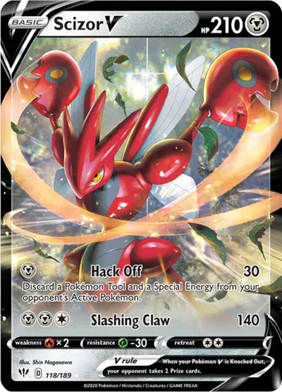 118/189 Scizor V - Darkness Ablaze
