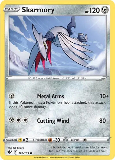 120/189 Skarmory Reverse Holo - Darkness Ablaze