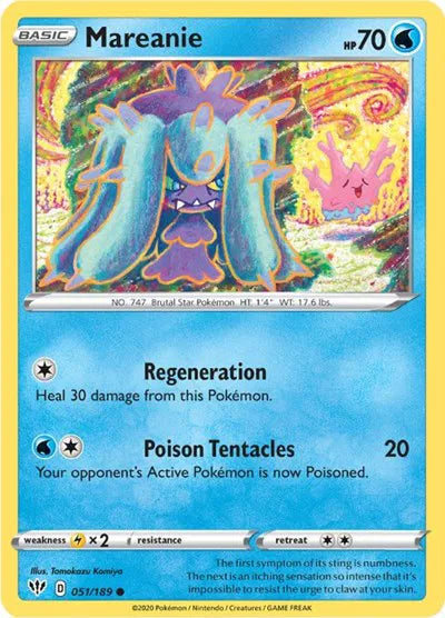 051/189 Mareanie Reverse Holo - Darkness Ablaze