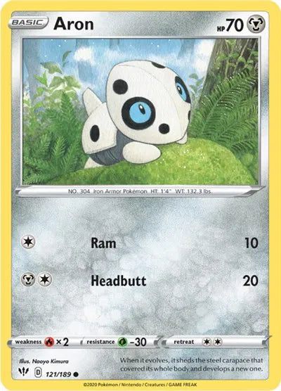 121/189 Aron Reverse Holo - Darkness Ablaze
