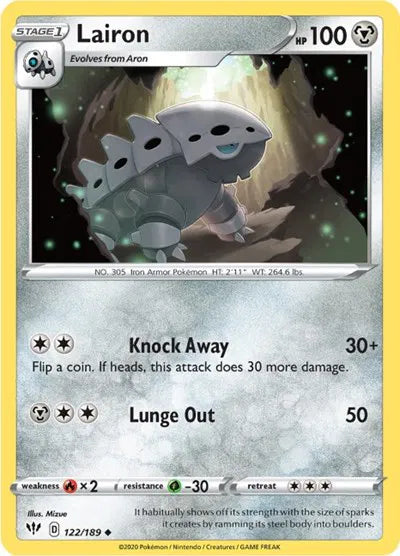 122/189 Lairon Reverse Holo - Darkness Ablaze