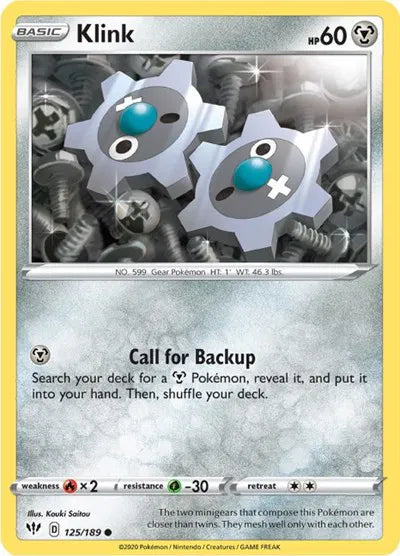 125/189 Klink Reverse Holo - Darkness Ablaze