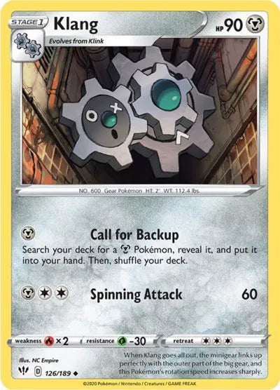 126/189 Klang Reverse Holo - Darkness Ablaze