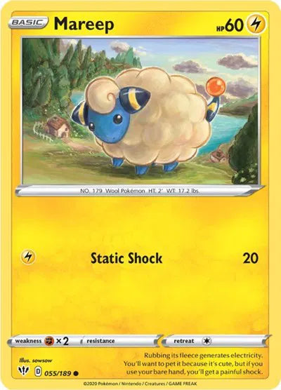 055/189 Mareep Reverse Holo - Darkness Ablaze