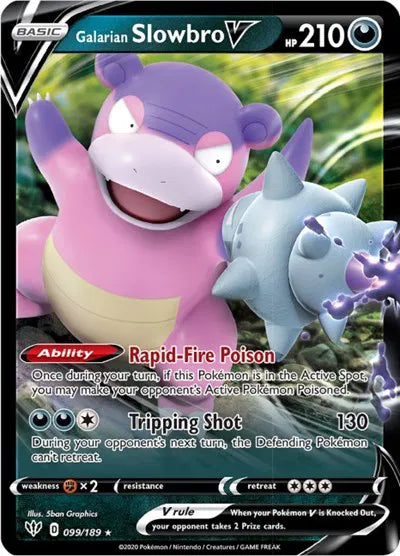 099/189 Galarian Slowbro V - Darkness Ablaze