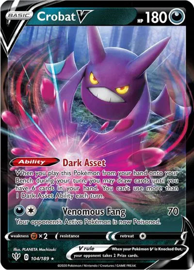 104/189 Crobat V - Darkness Ablaze