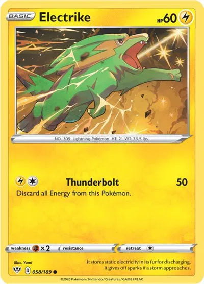 058/189 Electrike Reverse Holo - Darkness Ablaze