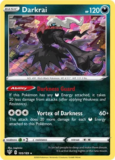 105/189 Darkrai Holofoil - Darkness Ablaze