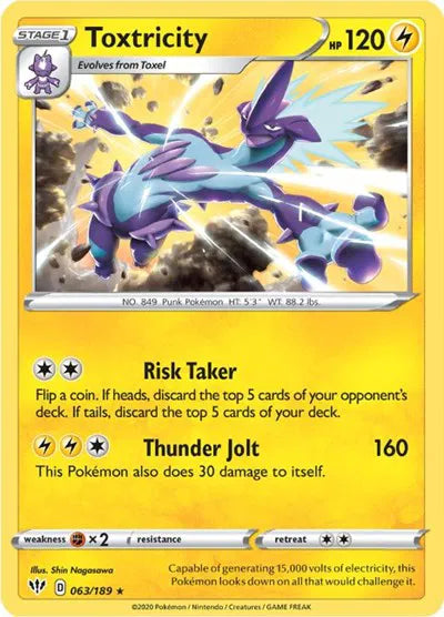 063/189 Toxtricity Holofoil - Darkness Ablaze