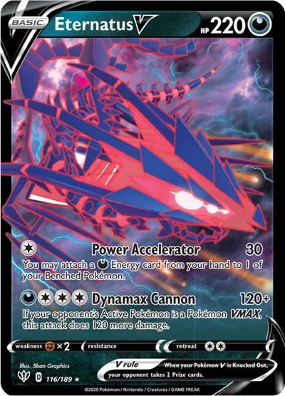 116/189 Eternatus V - Darkness Ablaze